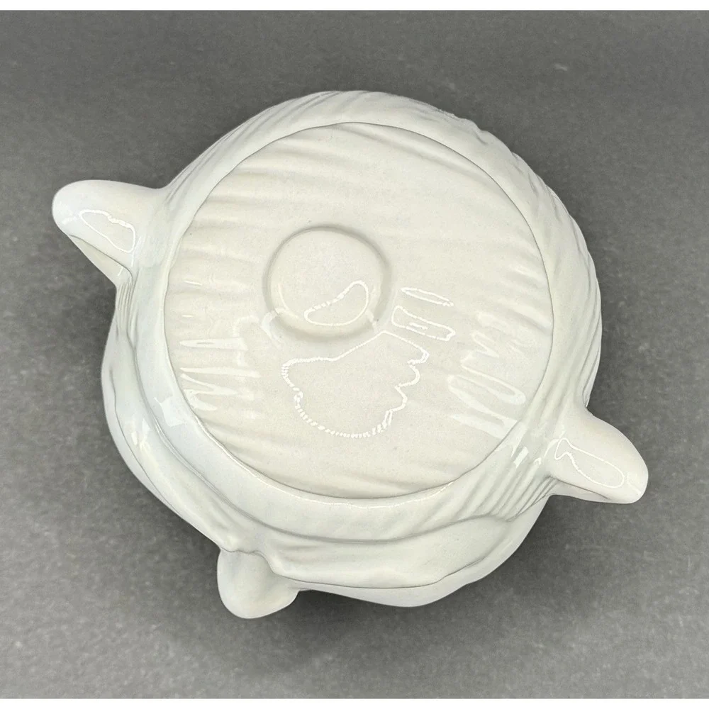 Ceramic Garlic Keeper Vampire Dracula White Gothic Whimsigoth Halloween Ceramic